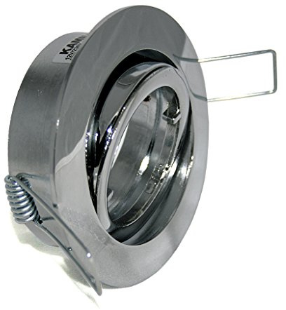 Kamilux 10er Set Einbaustrahler/Spot Bajo in chrom Halogen oder LED geeignet, inkl. GU10 Fassung 230V, ohne Leuchtmittel