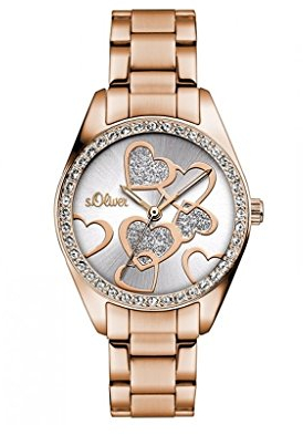 s.Oliver Damen-Armbanduhr Analog Quarz Edelstahl SO-3140-MQ