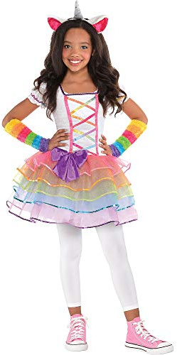 Amscan Regenbogenfarbenes Einhorn Kinderkostüm Mädchen