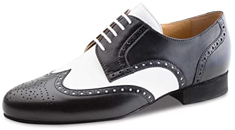 Werner Kern Chaussures de Danse pour Hommes 28023 - Cuir Noir/Blanc - Largeur Normale - Talon Standard de 2 cm - Taille: UK 9,5