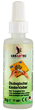 CREARTEC Ökologischer Kinderklebeleim - dickflüssiger Klebeleim - 70g - Made in Germany