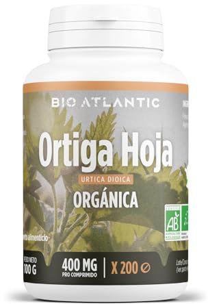 ✿ Ortiga Orgánica 1200 mg por dosis diaria - 200 comprimidos - Alta Concentración, Formato Ahorro, Premium y Vegetal