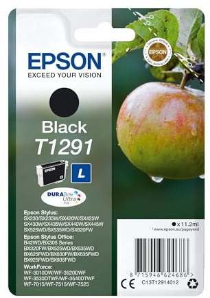 Epson T1291 Black Apple Genuine DURABrite Ultra Ink Cartridge