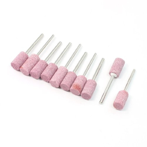 sourcing map 10 Stk. 3mm Schaft 10mm Zylinderform Schleifkörper Schleifsteine