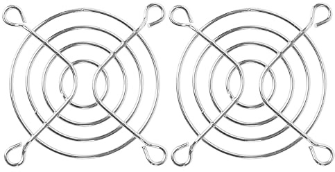 sourcing map 2 Stück Lüftergitter Metall Lüfter für 60 x 60mm Lüfter kühlergrill Lüftungs Schutz für Computer gehäuselüfter PC Kühler