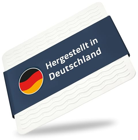 RIDDER – Duscheinlage Playa ca. 54x54cm, weiß, 100% TPE | Made in Germany Duschmatte aus hautfreundlichem TPE. Maschinenfeste Antirutschmatte mit Saugnäpfen & Ablauföffnungen