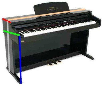 Ortola 6624 Tasche für Digital Piano ClavinovaCVP605 schwarz