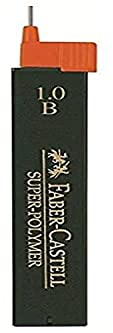 FABER-CASTELL 120901 - Feinmine Super Polymer, 1,0 mm, Härtegrad B, 12 Stück