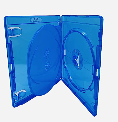 Amaray Genuine Blu-Ray Double Disc Storage Cases - 10 Pack (14mm Spine)