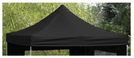 Nexos Pavillondach Ersatzdach für Profi Falt-Pavillon 3x3m - Dachplane 270g/m² 300D PVC-Coating versiegelte Nähte wasserdicht – Farbe: schwarz