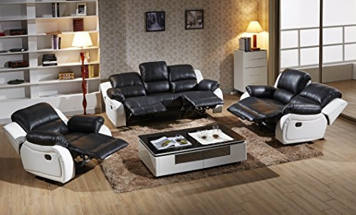 Mapo Möbel Voll-Leder Sofagarnitur Fernsehsofas Relaxsofas 5129-3+2+1-SW