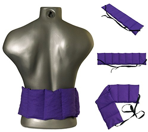 Rapssamenkissen 7-Kammer mit Band, 65x15 lila. Wärmekissen, Körnerkissen, Rapskissen