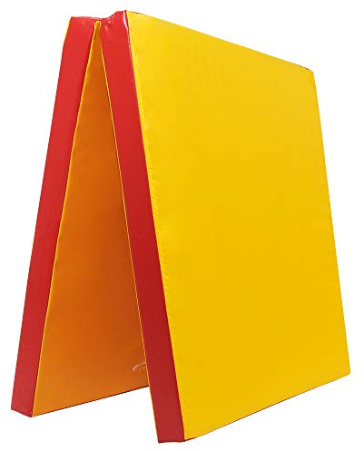 Grevinga - Tappeto morbido pieghevole RG 35, dimensioni: 200 x 100 x 6 cm, colore: Rosso/Giallo