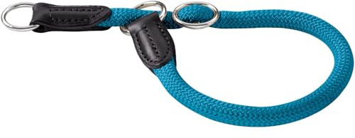 HUNTER Freestyle Dressurhalsung für Hunde | strapazierfähiges Tau mit Polyamid-Kern, robust, pflegeleicht, ideal für Training & Alltag, Farbe: Petrol, Größe: M-L