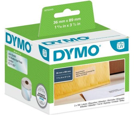 Etichette LW DYMO Per indirizzi 36 x 89 mm trasparente 260 etichette