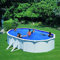 Piscina de Acero Elevada,Forma Ovalada con Aspecto Acero Blanco. Piscinas Desmontables para Jardín 610 x 375 x 120 cm - Piscina Gre KITPROV613 Bora Bora.