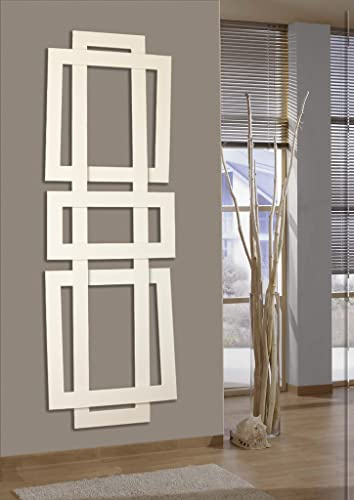 Badheizkörper Design ART II 180 cm 1019 Watt weiß Designheizung SZAGATO | breite Version HxB: 180x60cm schöner Designheizkörper Handtuchheizkörper mit Mittelanschluss Designheizung Made in Germany
