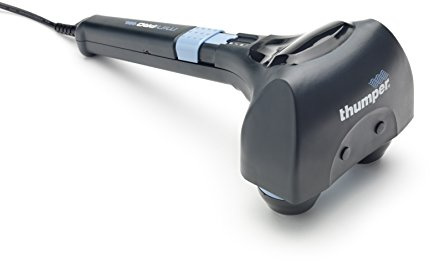 Thumper Mini Pro Perkussives Massagegerät - Tiefengewebsmassage für Rücken, Schultern, Beine, Arme. Leistungsstarke elektrische Perkussions-Massagepistole mit langem Griff und 3 Geschwindigkeiten