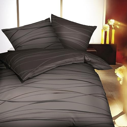 Kaeppel Mako Satin Bettwäsche mit Reißverschluss 155x220 80x80 (584 braun)