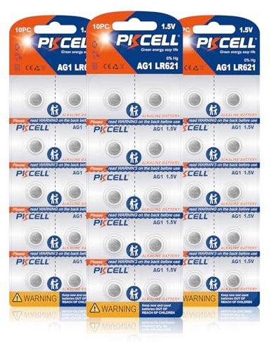 AG1 Watch Batteries, SR621SW 364 363 LR621 Button Cell Watch Batteries | 1.5V alkaline battery for watches, remotes, calculators, toys, thermometers & laser pointers. Long-lasting power.