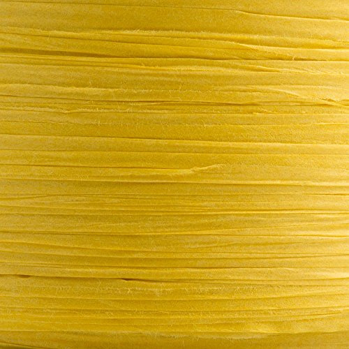 Italian Options Paper Raffia Ribbon 7mm x 100M - Yellow