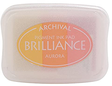 Tsukineko Brilliance Mehrfarbig Stempelkissen - Mehrere Farben, Aurora 3 Varianten - Groß - Deckend, Wassbasis - Wasserfest - Embossing