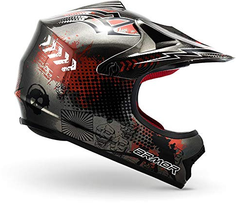 ARMOR Helmets AKC-49 Barnkorshjälm, DOT-certifierad, titan, M (55-56 cm)