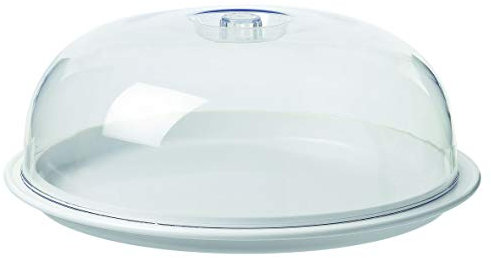Visiodirect Cloche et Plateau pour Fromage ou pâtisserie D : 350x130 mm