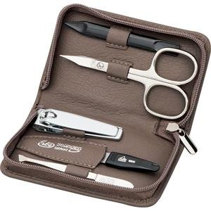 Manicure-Etui mit Reißverschluss, 5-teilig, Taupe 1 Stk.