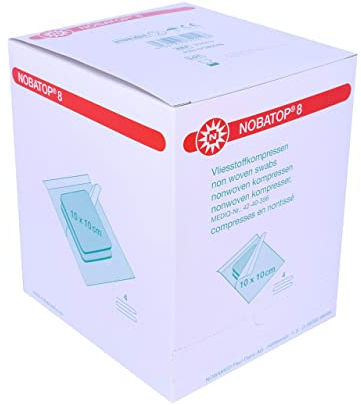 Noba Verbandmittel 8 Kompressen 10x10 cm Steril, 50 x 2 Stück