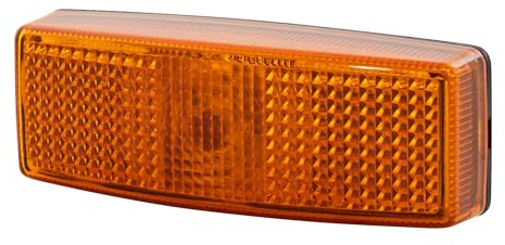 HELLA 2PS 006 717-051 Seitenmarkierungsleuchte - Begrenzungsleuchte - Anhänger - Wohnwagen - Halogen - 24/12V - Schraubanschluss/Anbau - ADR/GGVS - Lichtscheibenfarbe: gelb - links/rechts - Menge: 1