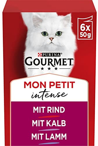 GOURMET Mon Petit Katzenfutter nass, Sorten-Mix, 48er Pack (8 x 6 x 50g)