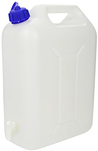 Cartrend Caravan 2911014 Wasserkanister , Wasserspeicher ,Wassertank , Kanister Kunststoff ,tragbarer Wasserkanister für Wohnmobile, Camping, LKW ,10 Liter, weiß