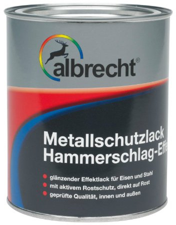 Albrecht Metallschutzlack Hammerschlag-Effekt 375ml 0013 Aluminium Decklack