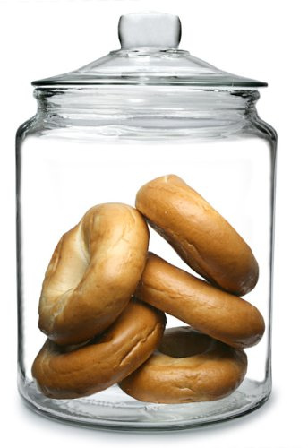 Utopia Biscotti Jar Extra Large 6.2ltr | Food Storage Jar, Glass Jar, Push Top Jar