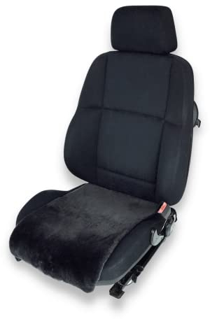 Leibersperger Hochwertige Lammfell Autositzauflage – Geeignet für Sommer und Winter - Universelle Passform – Sehr pflegeleicht – Lange Haltbarkeit (Schiefer)