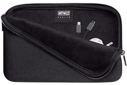 Artwizz Cable Sleeve – Zubehör-Tasche für Kabel, Adapter, Ladegeräte, E-Reader bis 6 Zoll – Organizer aus Neopren mit weichem Innenfutter – Schwarz
