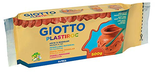 GIOTTO Plastiroc - Pane 500 g di plastilina autoodurcante, terracotta