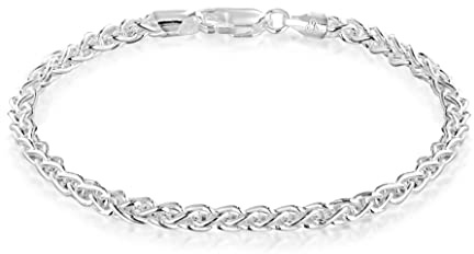 Tuscany Silver Damen Sterling Silber 3.5mm Spiga Kettenarmband