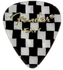 Fender Graphic Guitar Picks 351 Shape, Checker, Heavy, 12-Pack