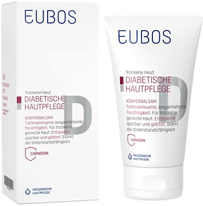 EUBOS DIABETISCHE HAUTPFLEGE | Körperbalsam | Langanhaltende Feuchtigkeitspflege für trockene, strapazierte Haut | Für spürbar glattere Haut | Klinisch getestet | 150ml