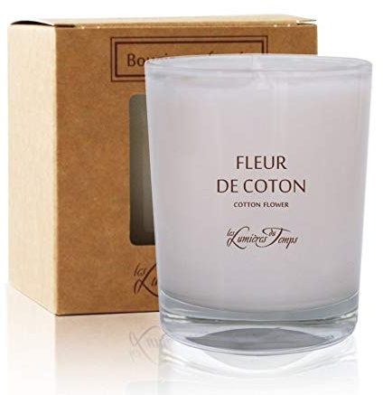 BOUGIE CIRE VEGETALE FLEUR DE COTON 180GR