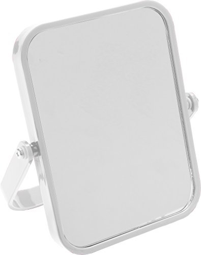 Gedy CO202202100 G-Elena ingranditore, Misure: 19X16,5X1,8 CM, Magnifying factor 5X, bagno realizzato in ABS, Finitura bianca, Specchio design R&S, 2 anni di garanzia, Unica