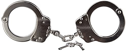 Perfecta Handschellen HC 500, echte Profi Stahl-Handschellen Carbon, Polizei und Security Ausrüstung, inkl. Tasche mit Gürtelschlaufe