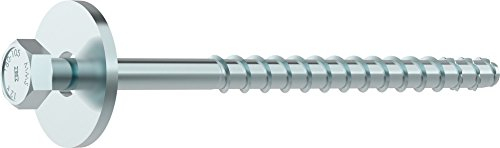 HECO 41176 MM Sechskantkopf Multi-Monti Schwellenanker mit Scheibe, 12 x 320 mm, verzinkt, 25 Stück