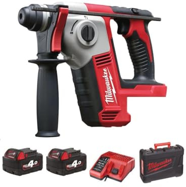 Milwaukee M12 H-402C - Martillo inalámbrico compacto (SDS, 2 modos, 12 V, 2 x 4.0ah Li-Ion)