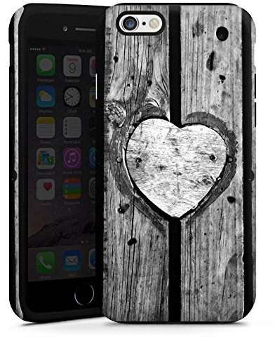DeinDesign Coque Compatible avec Apple iPhone 6s Coque renforcée Coque Antichoc Aspect Bois C½ur Bois