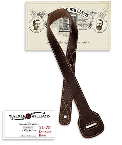 Walker & Williams xl-72 dunkelbraun Gitarrengurt Extender verlängert W & W (und andere) Gurte bis 152,4 cm