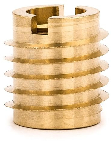E-Z LOK Knife Threaded Insert for Hard-Wood, Brass Thread Inserts 5/16-18 Internal Threads, 0.625 Length Pack of 10
