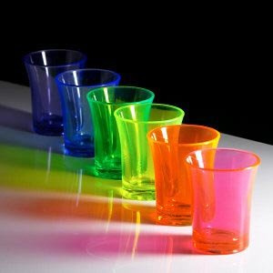 25ml Mixed Colour Reusable Shot Glasses (Pack of 24)